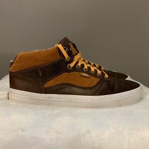 Vans Bedford Duck Hunt Brown Leather Sneakers Size 10 Shoes